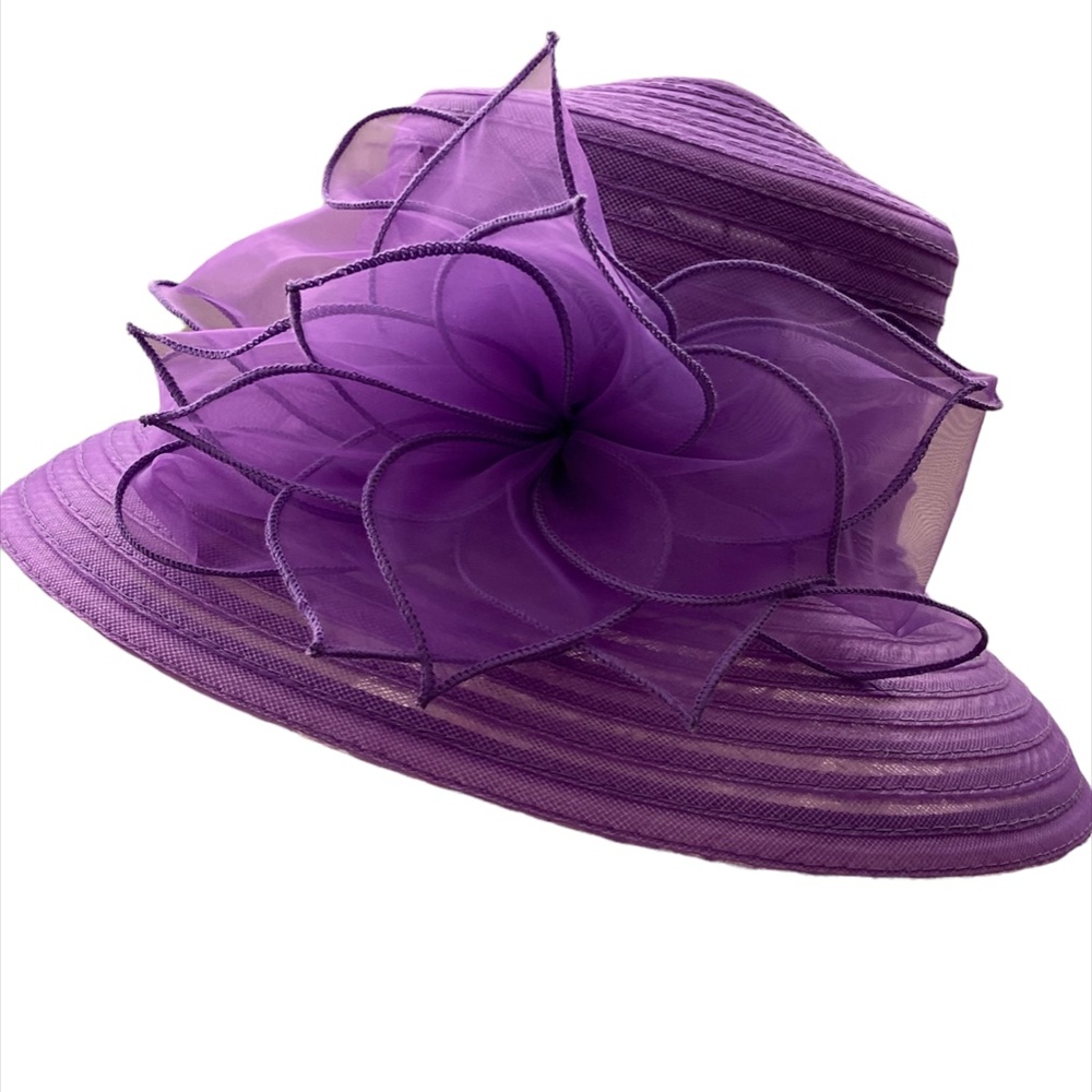 Forbusite Hat... Purple..Church, Kentucky Derby, Wedding OSFA